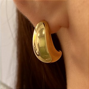 ANEL ALIANÇA GROSSA BOLEADA DOURADO AÇO 316L⭐️