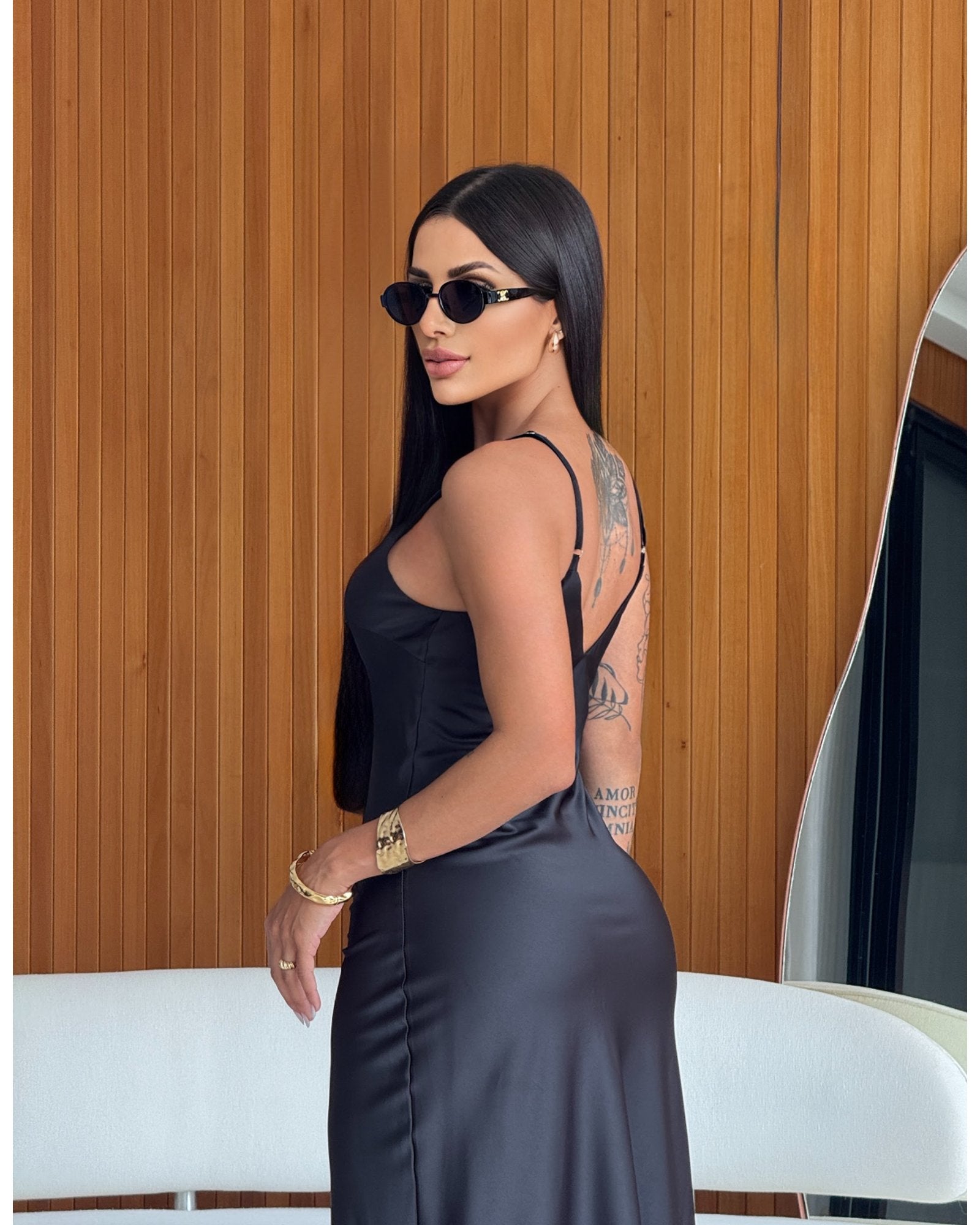 Vestido Cetim Zoe