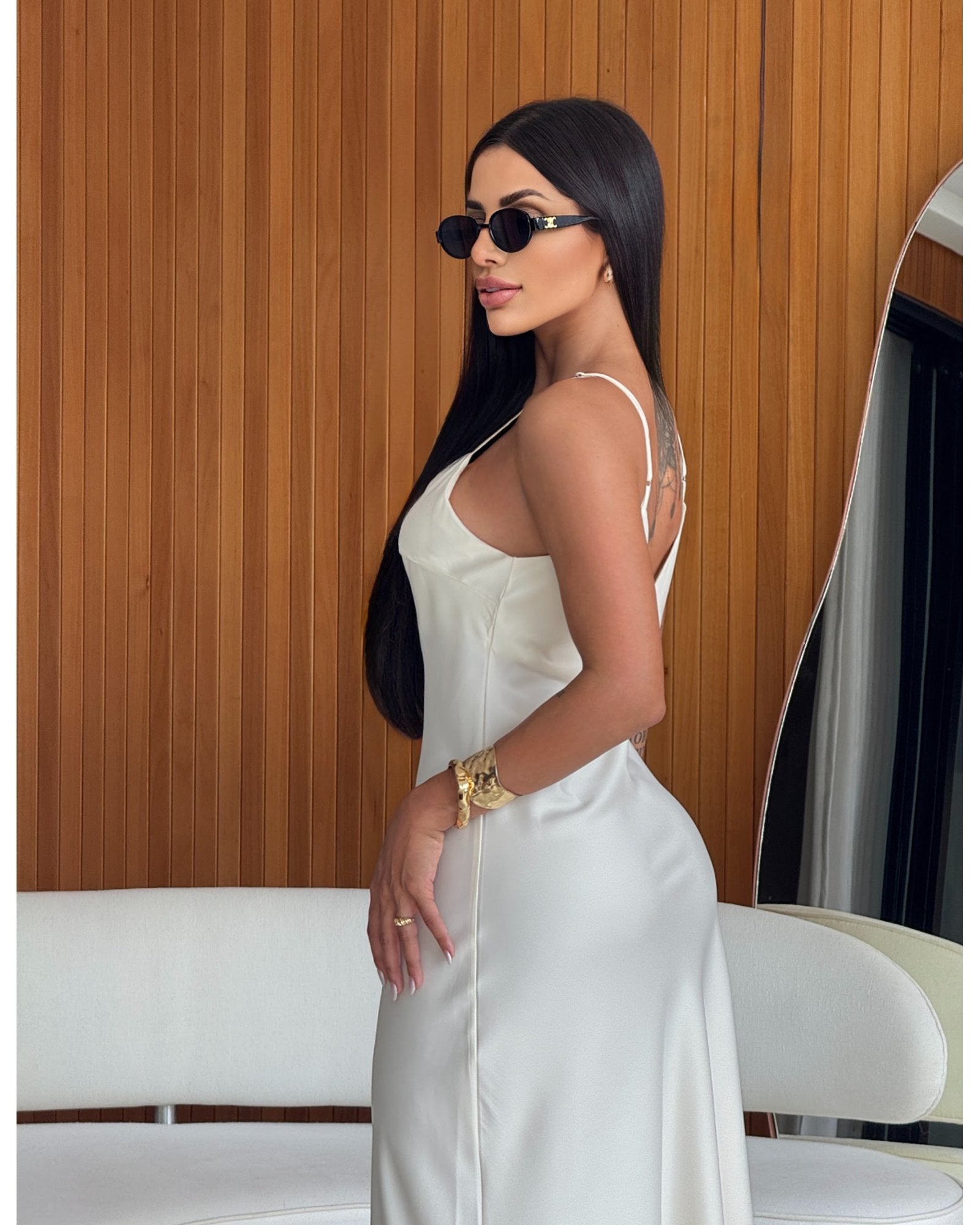 Vestido Cetim Zoe