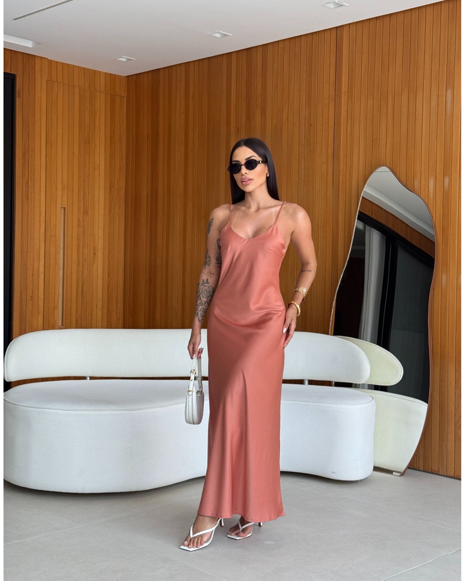 Vestido Cetim Zoe
