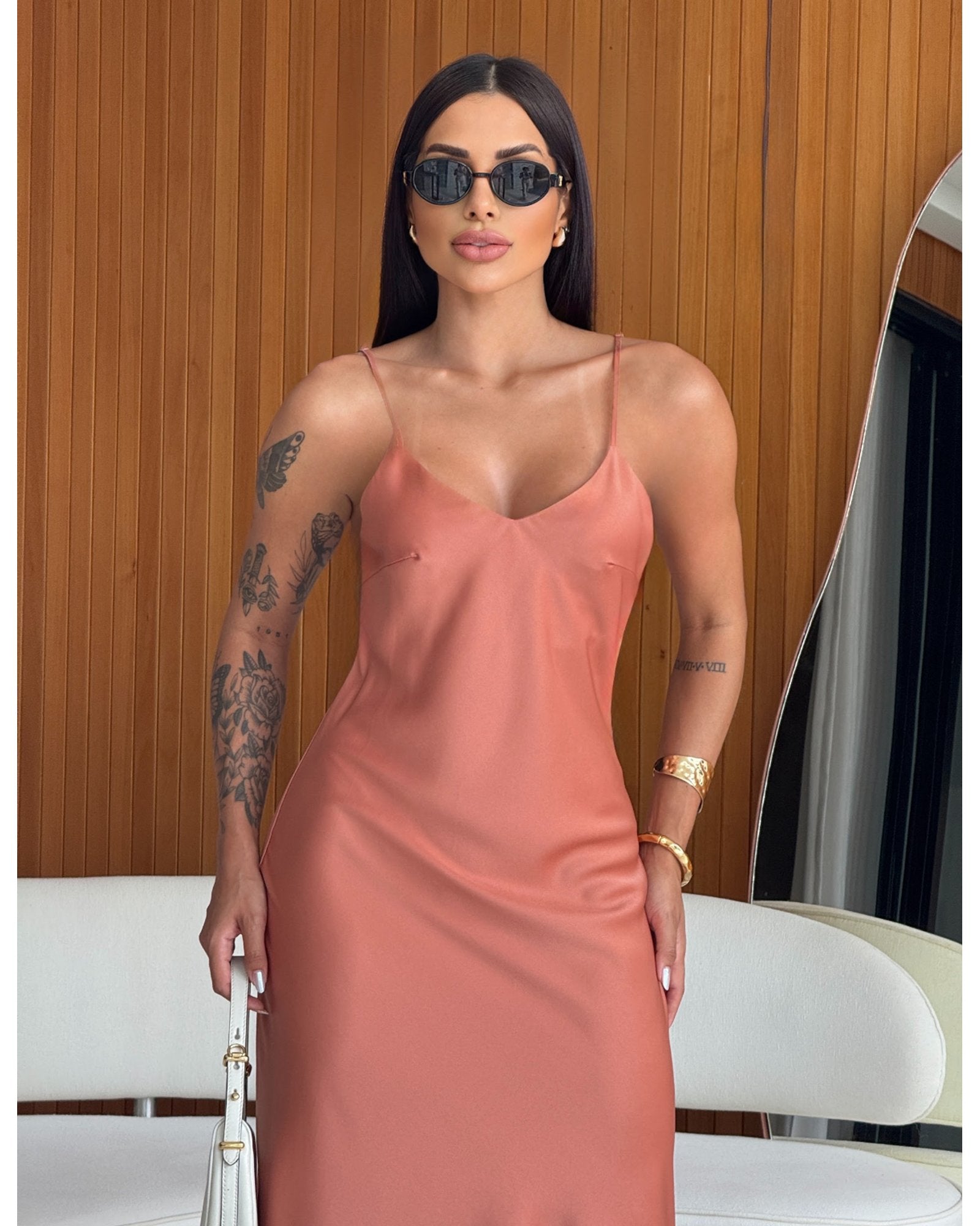 Vestido Cetim Zoe