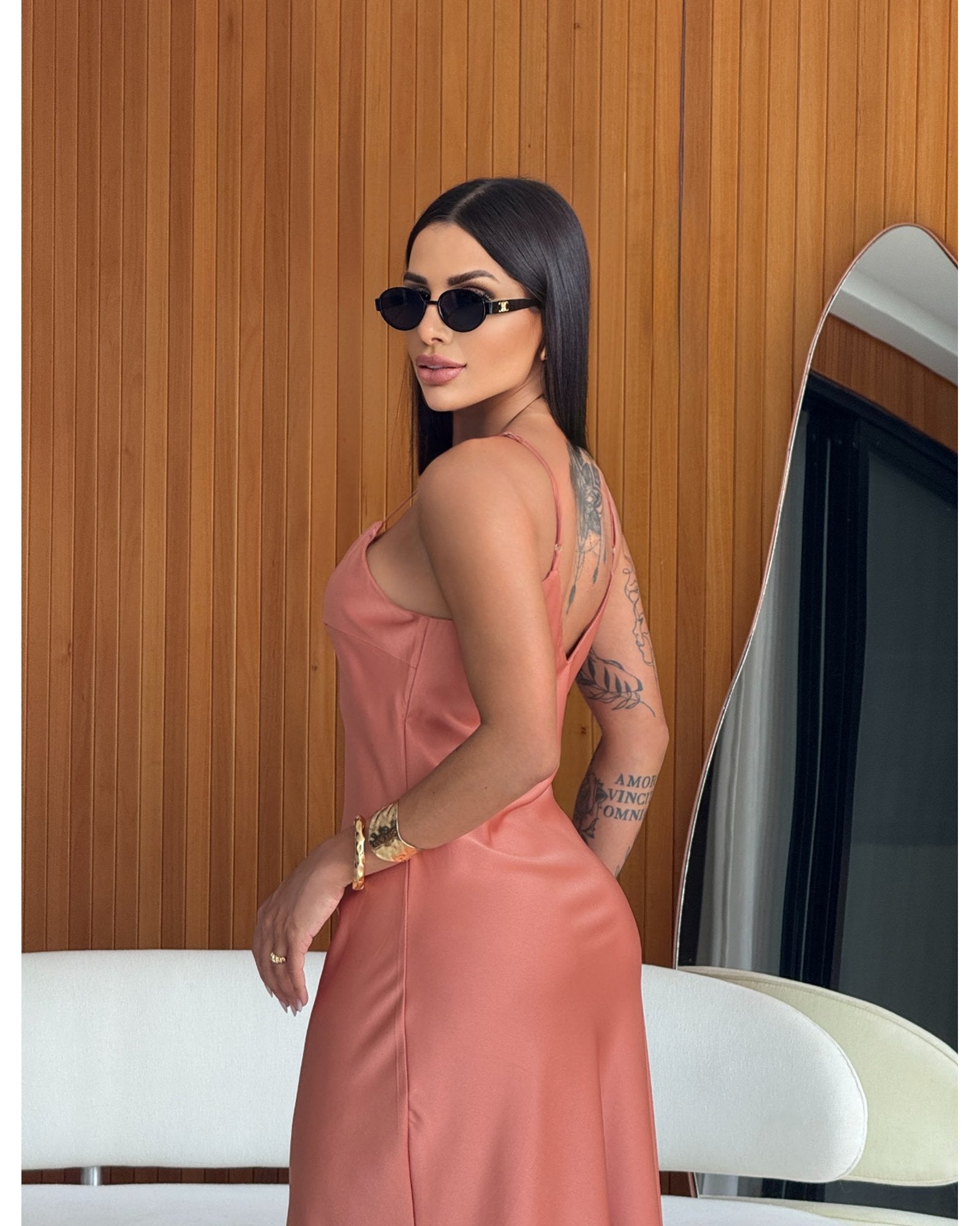 Vestido Cetim Zoe