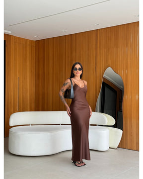 Vestido Cetim Zoe